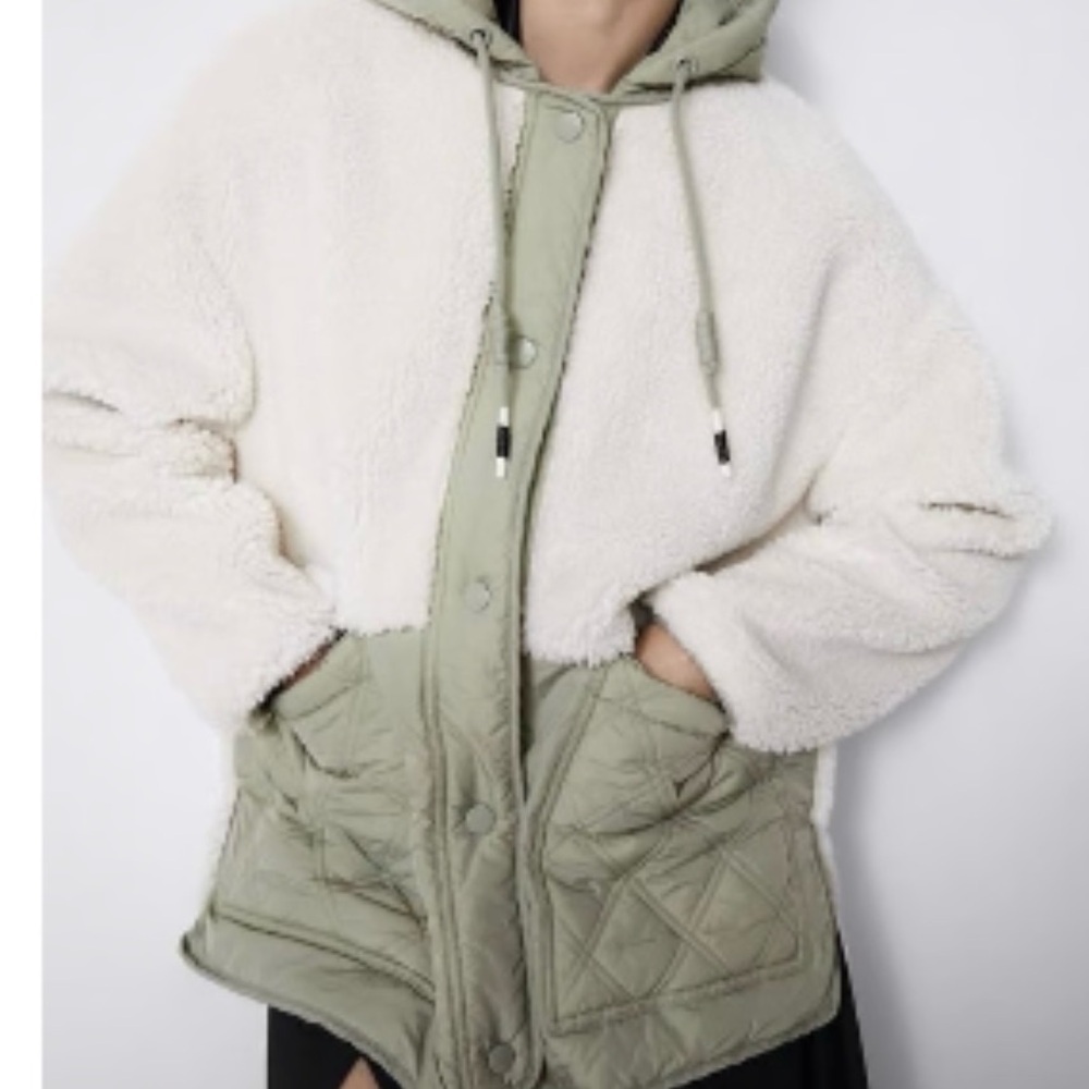 Zara padded fleece jacket